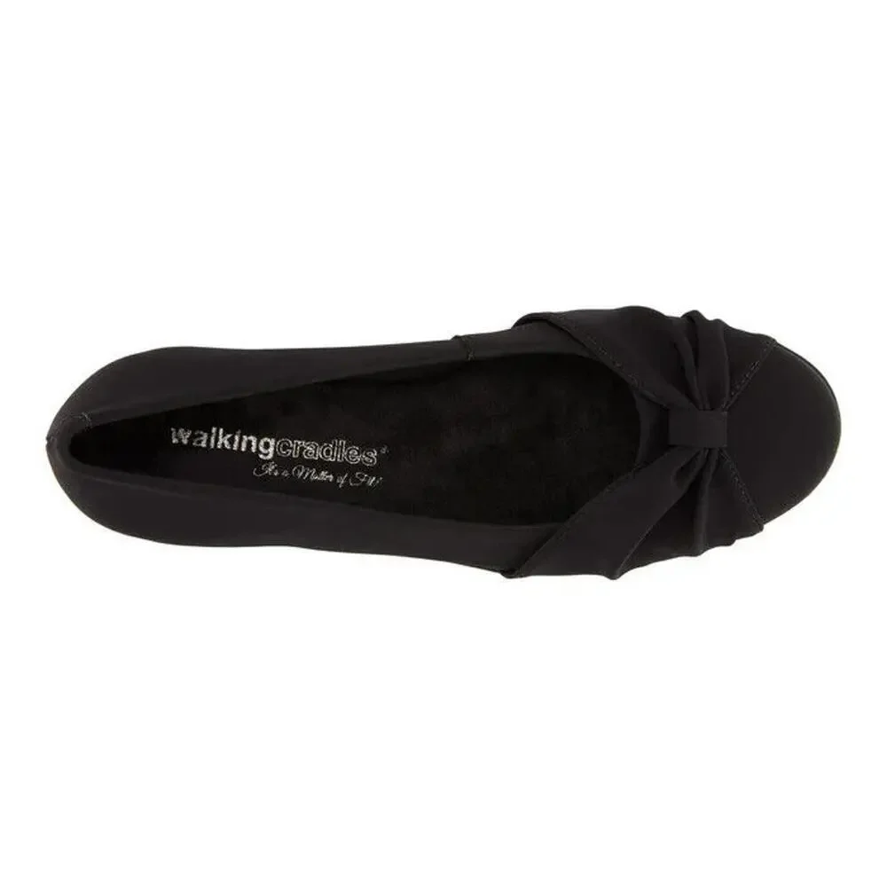 NEW Walking Cradles Fall Black Stretch Ballet Flats Women's 7
